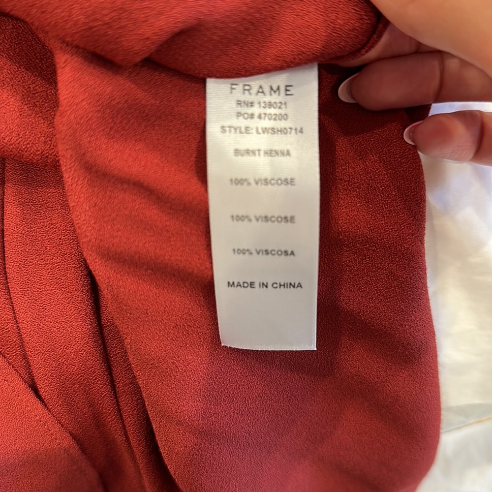 Frame burgundy top - Picture 4 of 5